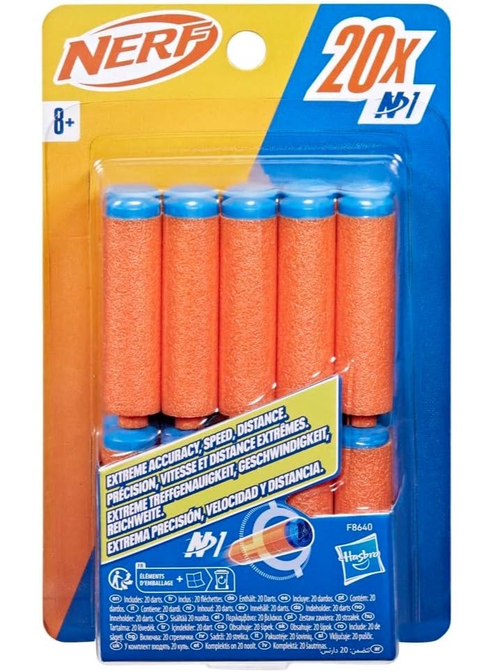 Nerf N Series N1 Darts, Includes 20 Darts, Compatible Only with Nerf N Series Blasters, Outdoor Games, Ages 8+ - Image 2