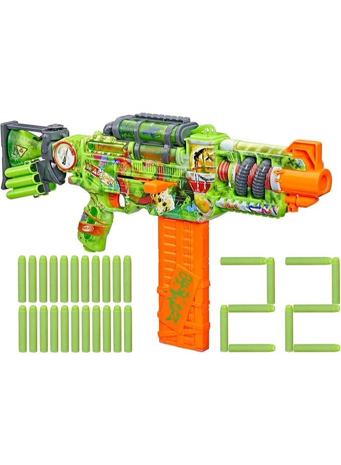 Nerf Zombie Corrupter Dart Blaster, 22 Nerf Elite Darts, 18 Dart Clip, Dart Storage, Bolt Action, Outdoor Games, Ages 8+ - Image 1