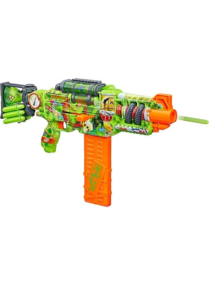Nerf Zombie Corrupter Dart Blaster, 22 Nerf Elite Darts, 18 Dart Clip, Dart Storage, Bolt Action, Outdoor Games, Ages 8+ - Image 3