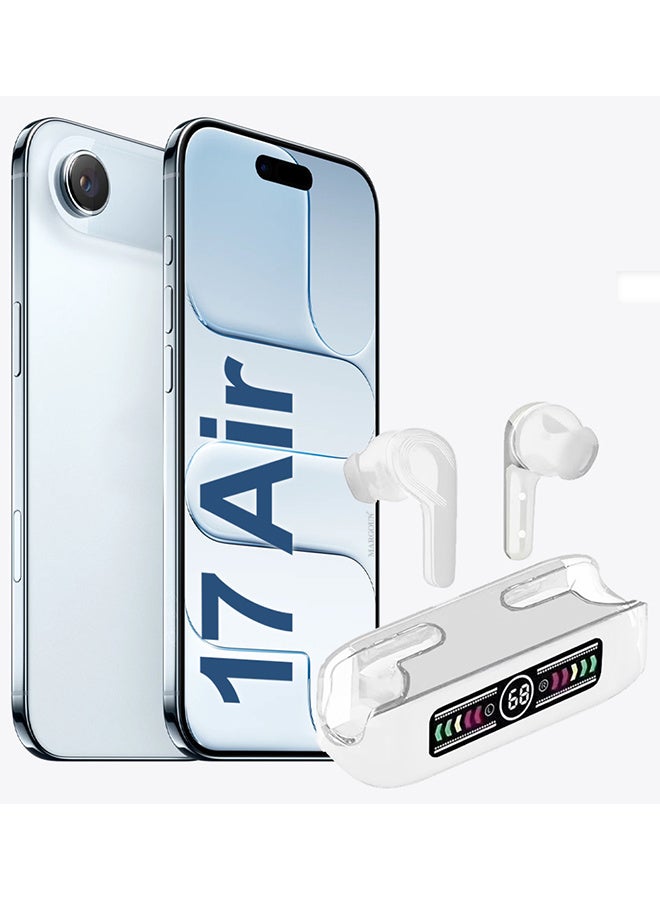 مارجون Stereo Wireless Headset for iPhone 17 Air with Auto Pairing and LED Display White - Image 1