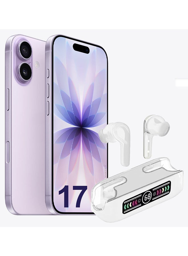 مارجون Stereo Wireless Headset for iPhone 17 with Auto Pairing and LED Display White - Image 1