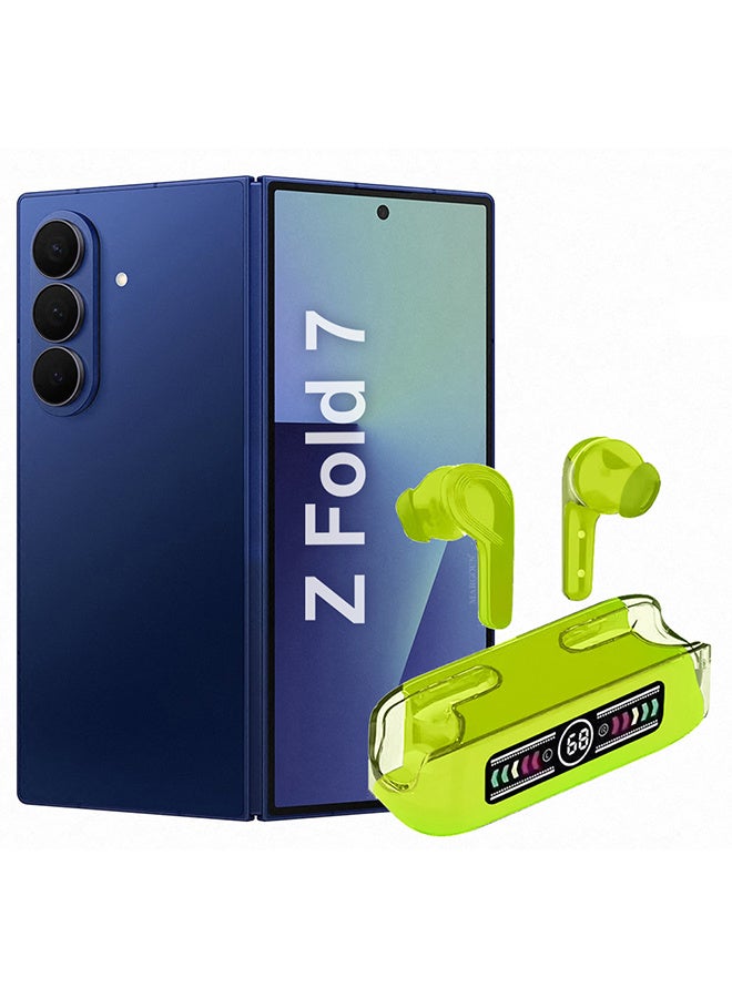 مارجون Stereo Wireless Headset for Galaxy Z Fold 7 with Auto Pairing and LED Display Green - Image 1