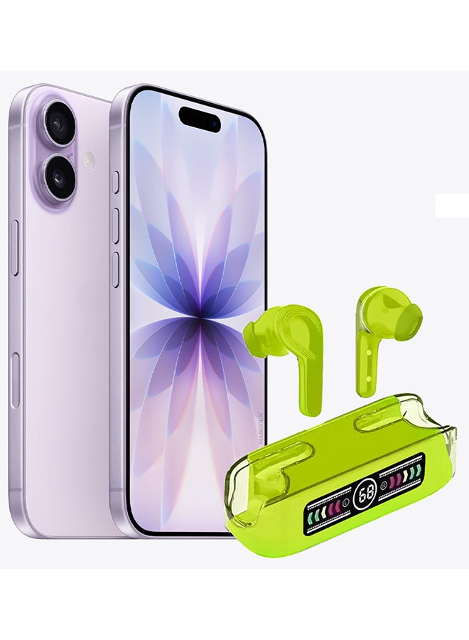 مارجون Stereo Wireless Headset for iPhone 17 with Auto Pairing and LED Display Green - Image 1