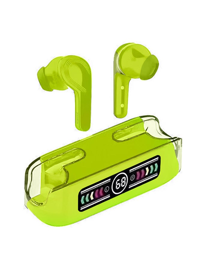 مارجون Stereo Wireless Headset for iPhone 17 with Auto Pairing and LED Display Green - Image 4