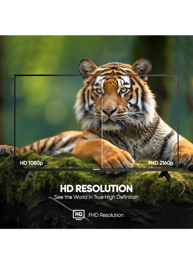 نيكاي تلفاز ذكي LED بحجم 43 بوصة | نظام تشغيل أندرويد | واي فاي مدمج، تطبيقات ذكية، 2 منفذ HDMI، 1 جيجابايت RAM | مكبرات صوت 16 واط، معالج رباعي النواة | إطار فائق النحافة، مؤقت نوم، إيقاف تشغيل تلقائي | عرض على الشاشة متعدد اللغات | 60 هرتز | ضمان لمدة 2 سنة - Image 4