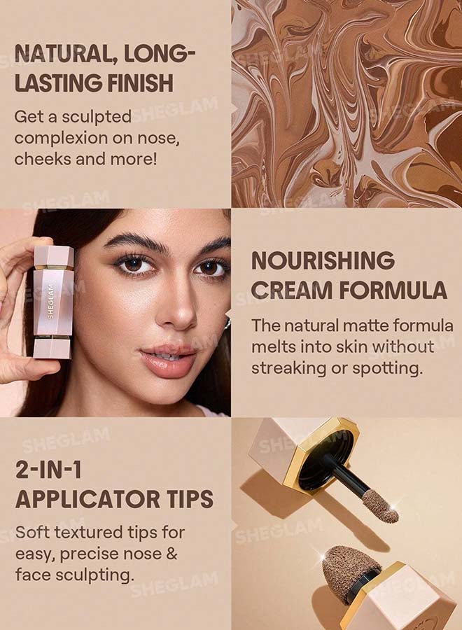 SHEGLAM Precision Sculpt Liquid Contour Duo Warm Honey - Image 2