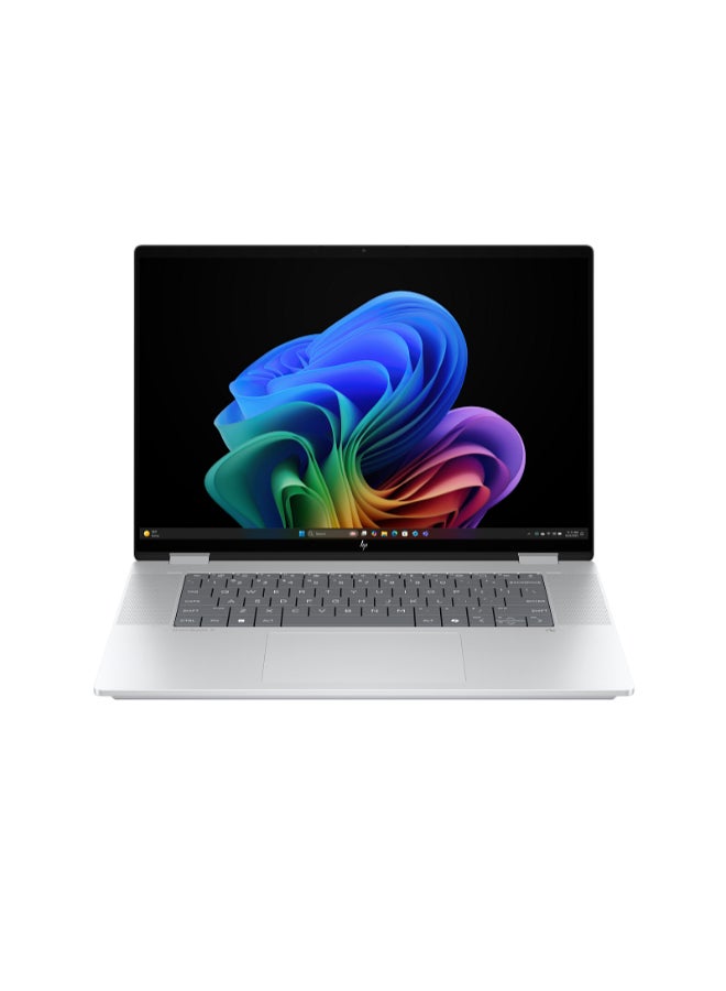 HP OmniBook X Flip 2-in-1 Laptop With 16 Inch 3K (2880x1800) Display, Core Ultra 7 256V Processor/16GB RAM DDR5/1TB SSD/Windows 11 Home/Intel Arc Graphics/ English/Arabic Glacier Silver Aluminum - Image 1