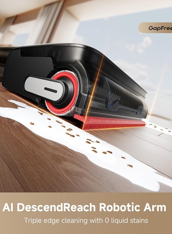 Dreame H15 Mix 7-in-1 Vacuum Cleaner for Vacuuming and Mopping, AI Robot Arm, Three-Piece Edge Cleaning, 23 kPa Suction Power, Smart Dosing Cleaning Solution, No Tangling, 2 years warranty - 60 W H15 Black - Image 3