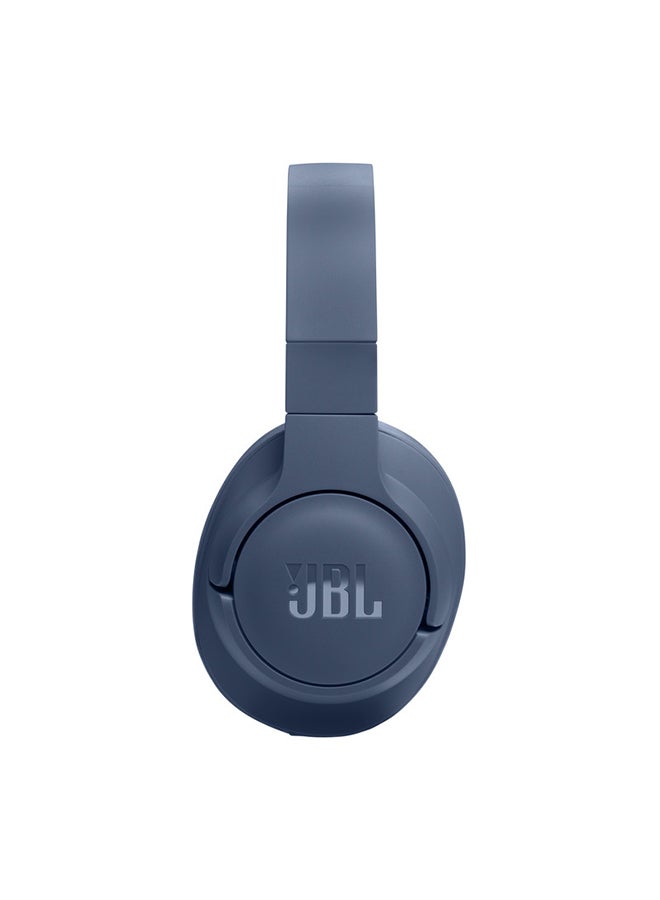 جي بي إل Renewed - Tune 720Bt Wireless Over Ear Headphones Pure Bass Sound 76H Battery Hands Free Call Plus Voice Aware Multi Point Connection Lightweight And Foldable Detachable Audio Cable blue - Image 2