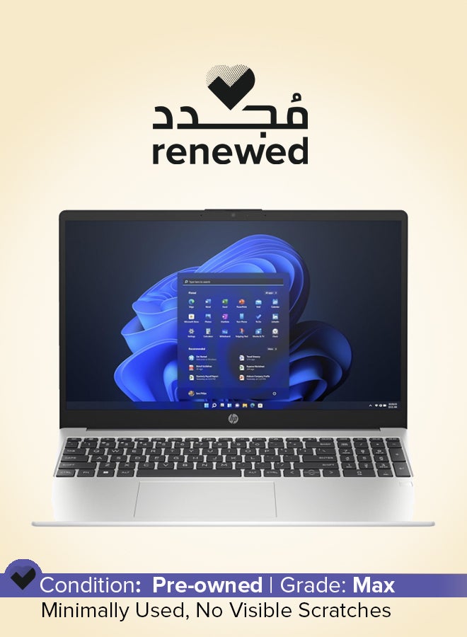 HP Renewed - 255 G10 Laptop With 15.6 Inch Full HD (1920X1080) Display, AMD Ryzen 5-7530U Processor/16GB RAM DDR4/512GB SSD/DOS(Without Windows)/ English/Arabic Turbo Silver - Image 1
