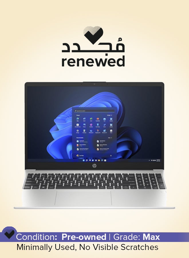 HP Renewed - 255 G10 Laptop With 15.6 Inch Full HD (1920X1080) Display, AMD Ryzen 5-7530U Processor/16GB RAM DDR4/512GB SSD/Windows 11 Pro/AMD Radeon Graphics/ English/Arabic Turbo Silver - Image 1