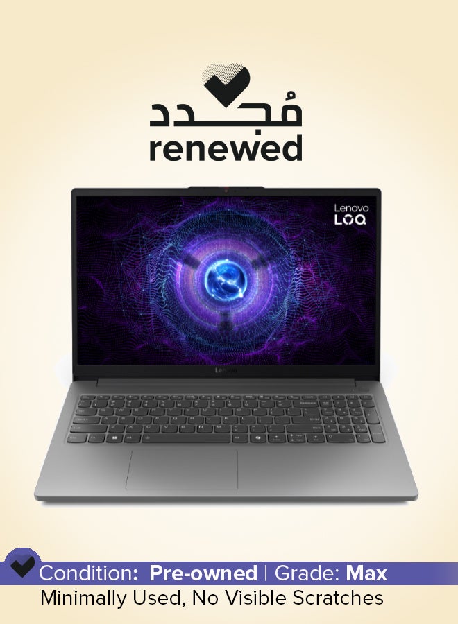 Lenovo Renewed - LOQ Gaming Laptop With 15.6-inch Full HD (1920x1080) IPS Display,Core i5-12450HX Processor/16GB DDR5 RAM/512GB SSD/4GB Nvidia GeForce RTX 2050 Graphics/Windows 11 Pro/ grey - Image 1