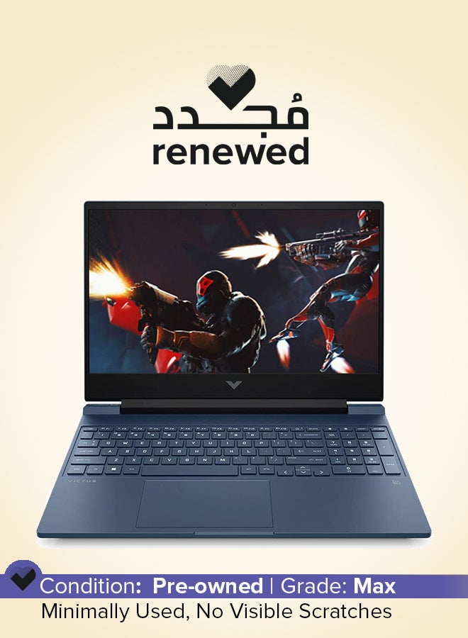 HP Renewed - Victus Gaming Laptop With 15.6-Inch Display, Core i5-12450H Processor/16GB RAM/512GB SSD/4GB Nvidia Geforce RTX 3050 Graphics Card/Windows 11 English Blue - Image 1