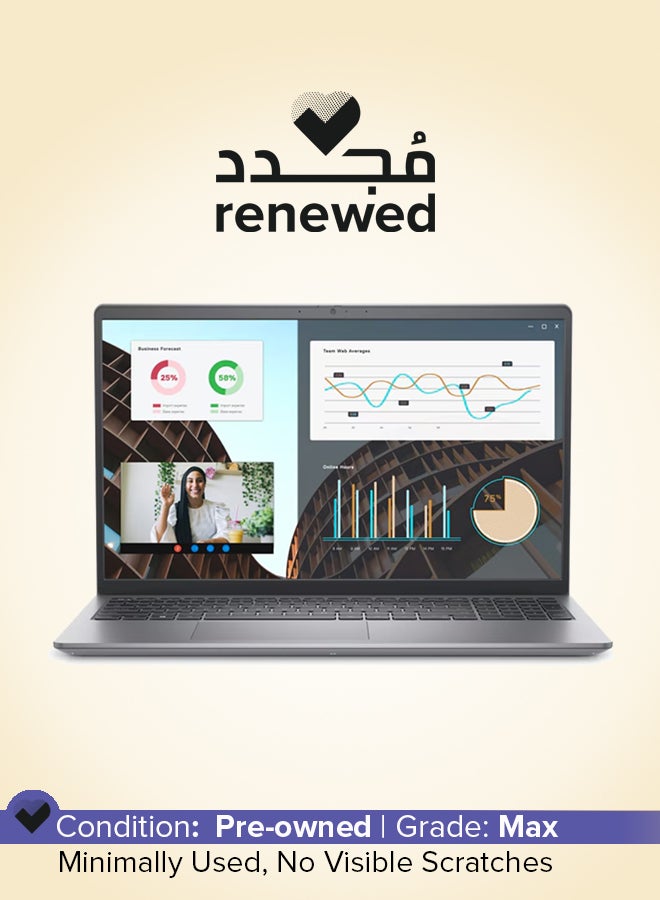 DELL Renewed - Vostro 3530 Laptop With 15.6 Inch Full HD (1920x1080) Display,Core i7-1355U Processor/8GB RAM DDR4 /512GB SSD/Intel UHD Graphics /Ubuntu 22.04 LTS/NO DVD English/Arabic black - Image 1