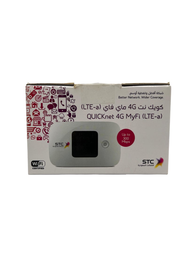 STC Quick Net MyFi Mobile Router LTE Cat6 CA "Supports All Networks Mobily - Etisalat - Zain" with Speed Upto 300 Mbps - E5786s-63a | White - Image 3