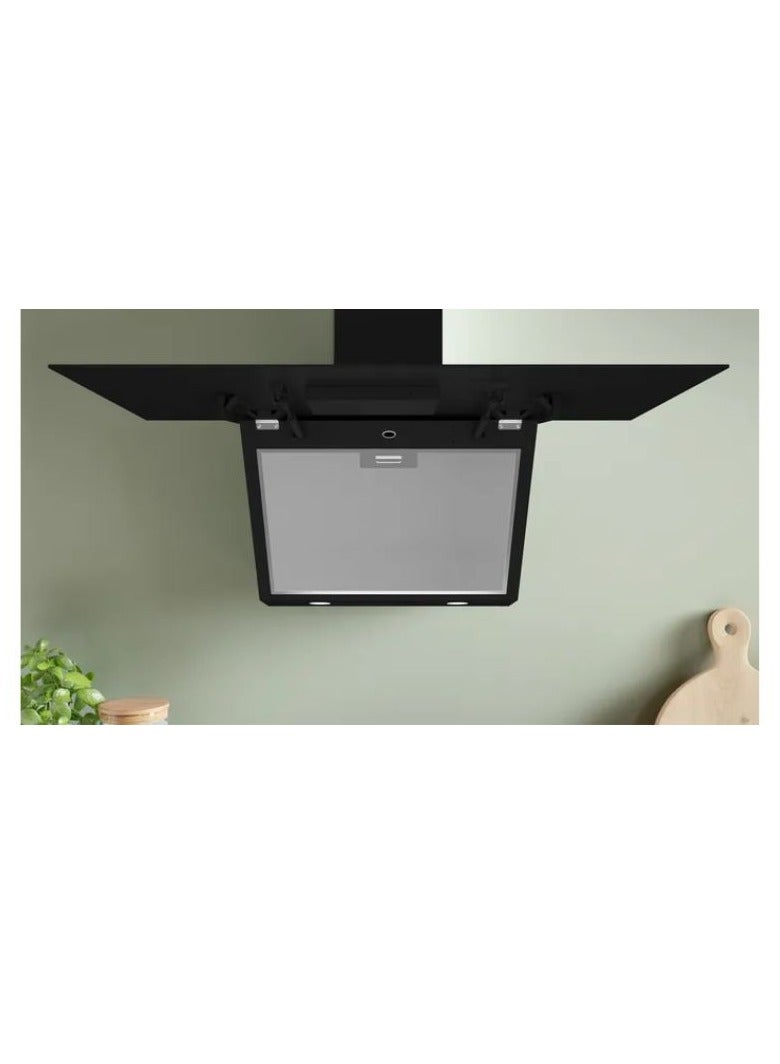 BOSCH 90 cm Series 6 Wall Cooker Hood, 700 m³/h Boost, Angled Glass 234 W DWK97PJ60M black - Image 3
