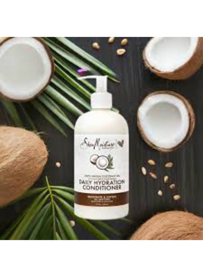 SheaMoisture 100% Virgin Coconut Oil Daily Hydration Conditioner 384ml - Image 3
