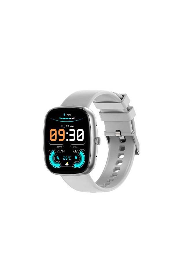 Aukey Smartwatch with Calling Function, 1.83-inch TFT display, IP68 Waterproof, 15 Days Battery Life, Fitness Tracker with Sport & Health tracking & Customise faces SW-2S - Silver - Image 1