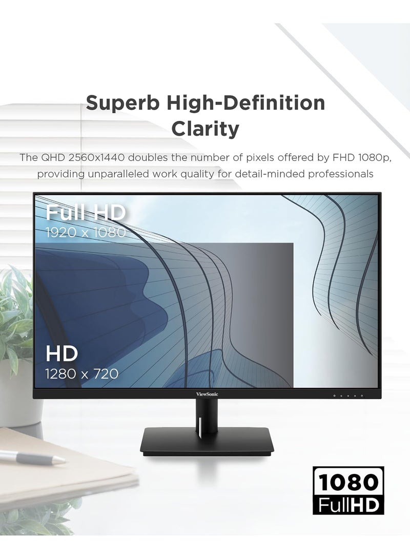 فيوسونيك VA240-H شاشة 24 بوصة بدقة Full HD مع زمن استجابة سريع 1 مللي ثانية ومعدل تحديث 100 هرتز - Image 4