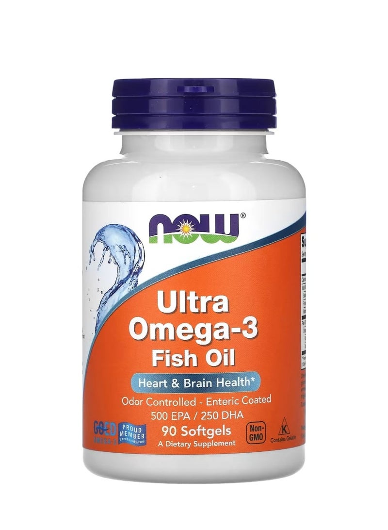ناو فودز زيت السمك ألترا أوميغا-3 90 كبسولة لينة - Image 1
