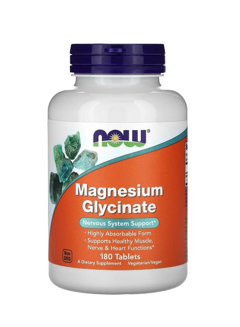 ناو فودز مغنيسيوم جليسينات 180 قرص (100 ملغ لكل قرص) - Image 1