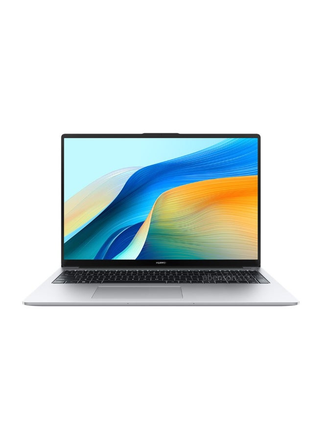 هواوي MateBook D16 (Upgraded Version) Laptop With 16 Inch Full HD (1920x1080) Display, Core i5-12450H Processor/8GB RAM DDR5/512GB SSD/Intel UHD Graphics/Windows 11 Pro + Microsoft Office (Pre-Installed)/ English/Arabic Mystic Silver - Image 1