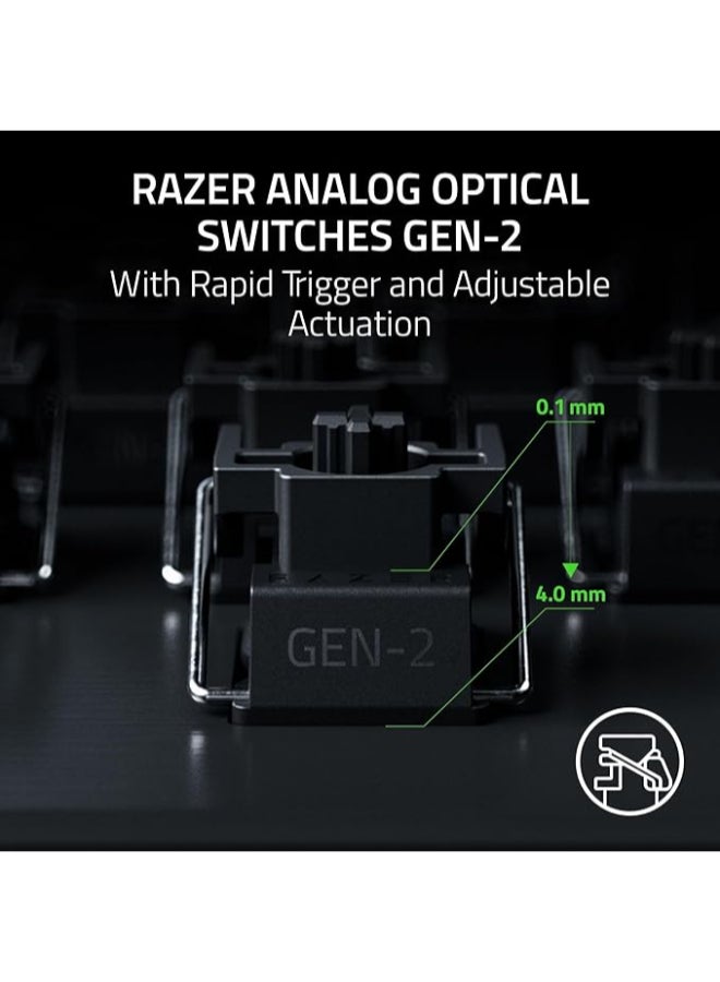 RAZER Huntsman V3 Pro Tenkeyless 8KHz Analog Optical Gaming Keyboard, Gen-2 Analog Switches, Rapid Trigger, Snap Tap, PBT Keycaps, Aluminum Top, Wrist Rest, Chroma RGB, White | RZ03-05521000-R3M1 white - Image 2