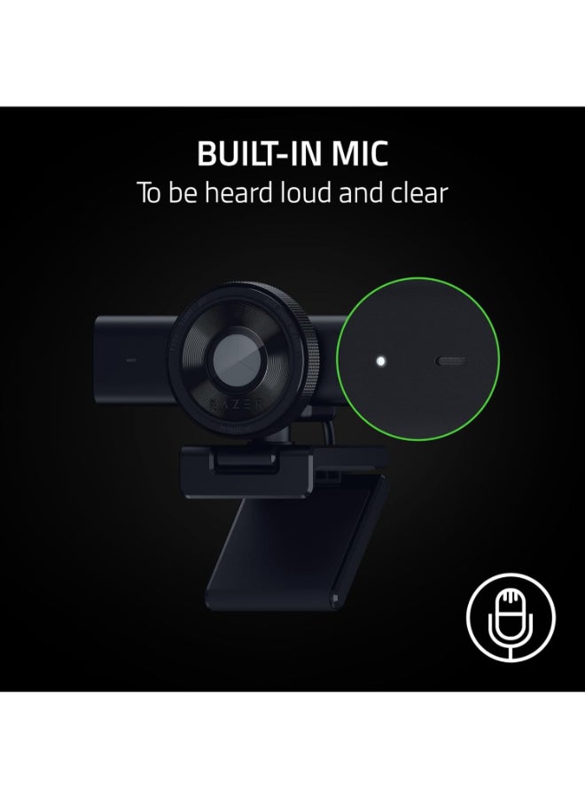 RAZER Kiyo V2 X Streaming Webcam: 1440p 60 FPS - Auto Focus - Built-in Microphone - Wide Angle Lense - Integrated Privacy Shutter - Works with OBS, Xsplit, Streamlabs, Discord, Zoom, Teams - black - Image 5