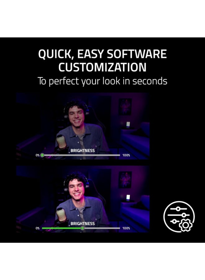 RAZER Kiyo V2 X Streaming Webcam: 1440p 60 FPS - Auto Focus - Built-in Microphone - Wide Angle Lense - Integrated Privacy Shutter - Works with OBS, Xsplit, Streamlabs, Discord, Zoom, Teams - black - Image 3
