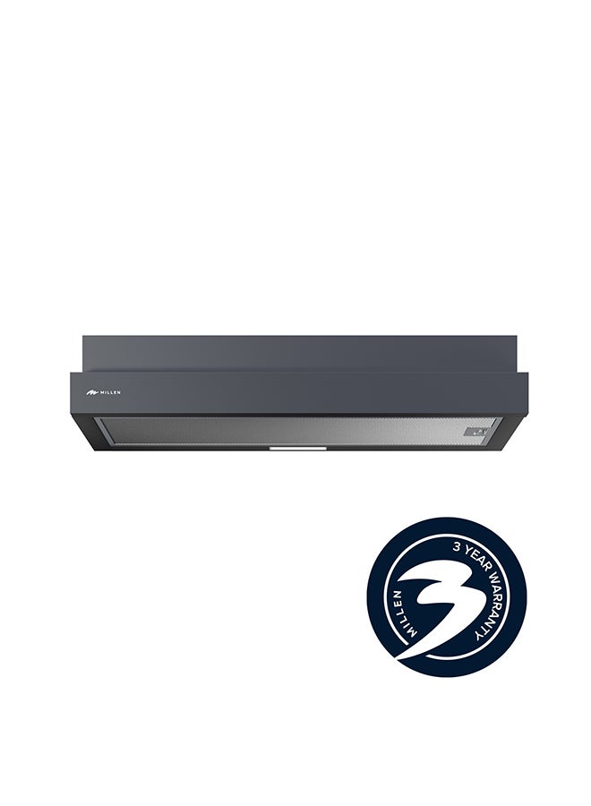 MILLEN 90 cm Black Slide-Out Range Hood  400 m3/h – MBRHS 901 BL, 3 Years Warranty MBRHS 901 BL black - Image 1