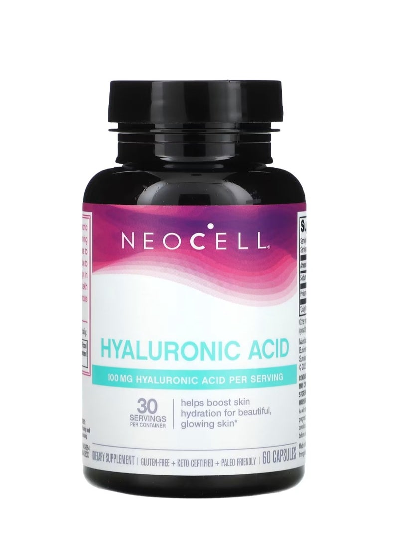 NEOCELL Hyaluronic Acid 100 mg 60 Capsules (50 mg per Capsule) - Image 1