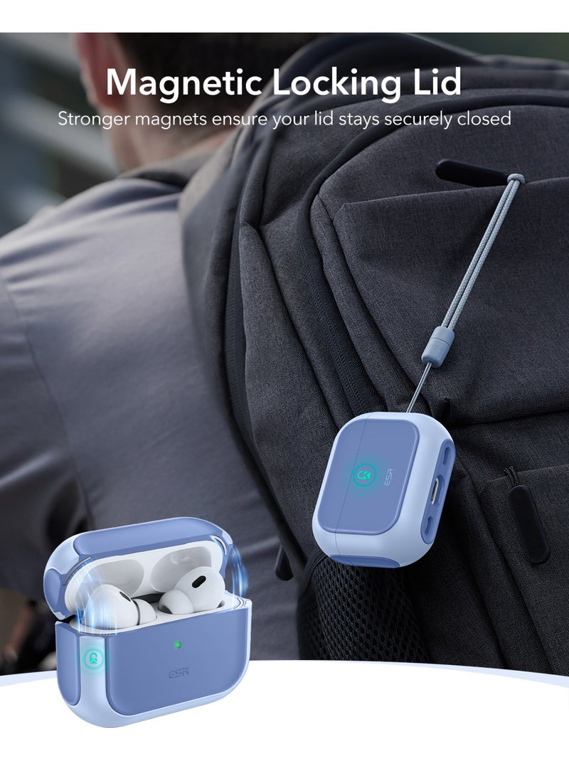 ESR for AirPods Pro 3 Case, Compatible with AirPods Pro 3rd Generation Case (2025), Compatible with MagSafe, Full Drop Protection Cover with Lanyard blue - Image 5