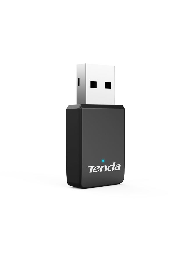 تيندا U9 AC650 واي فاي دونجل – محول USB لاسلكي مزدوج النطاق للكمبيوتر، سطح المكتب واللابتوب – حجم صغير – توصيل وتشغيل – يدعم ويندوز XP/7/8/8.1/10/11 - Image 1