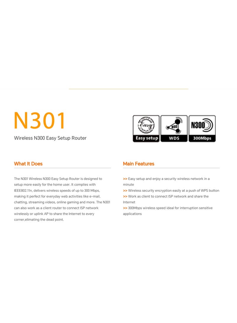 تيندا راوتر تندا لاسلكي N301 سهل الإعداد N300 - Image 5