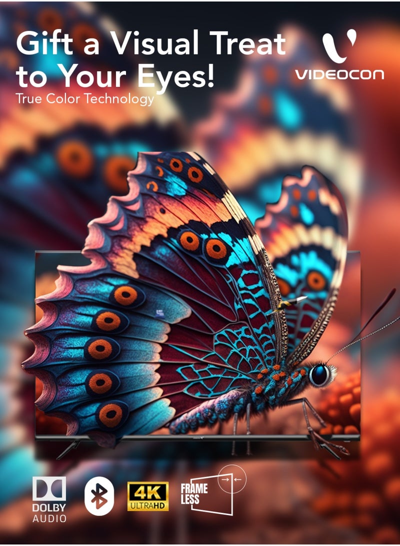 Videocon 55 Inch Edgeless 4K UHD Webos Hub Smart TV with 2.0CH Soundbar Combo- E55ELWO1100+Soundbar E55ELWO1100+ Soundbar black - Image 3