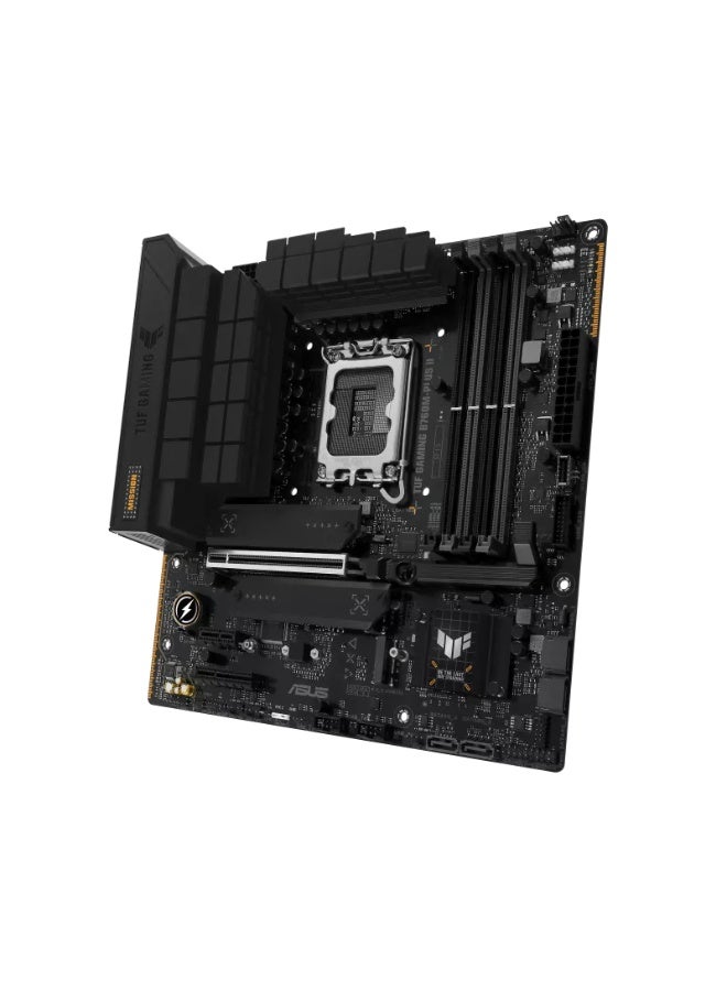 أسوس TUF GAMING B760M-PLUS II Intel LGA1700 Micro-ATX DDR5 Motherboard, Intel LGA1700, Supports DDR5 up to 192GB, PCIe 5.0, 3× M.2, 4× SATA, USB 3.2 Gen2x2 Type-C, 2.5G LAN, HDMI 2.1, DP 1.4, Aura Sync RGB, mATX | 90MB1HD0-M0EAY0 black - Image 3