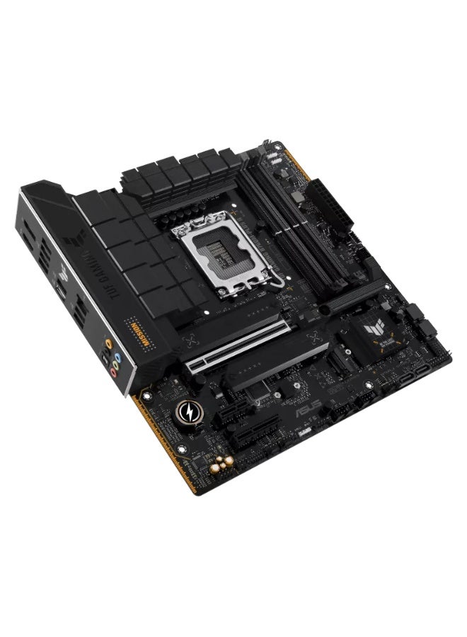 أسوس TUF GAMING B760M-PLUS II Intel LGA1700 Micro-ATX DDR5 Motherboard, Intel LGA1700, Supports DDR5 up to 192GB, PCIe 5.0, 3× M.2, 4× SATA, USB 3.2 Gen2x2 Type-C, 2.5G LAN, HDMI 2.1, DP 1.4, Aura Sync RGB, mATX | 90MB1HD0-M0EAY0 black - Image 4