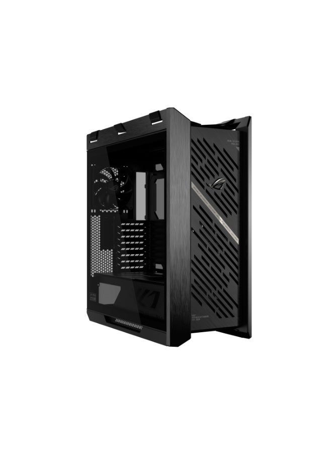 أسوس GX601 ROG Strix Helios II Black Edition EATX Mid-Tower Gaming PC Case, Dual Tempered Glass, Aluminum Front, 4×140mm Fans, 420mm Radiator Support, USB-C 20Gbps, ARGB Lighting, Tool-Free, Large GPU & Custom Water Cooling Ready, Black | 90DC00W0-B39000 black - Image 3