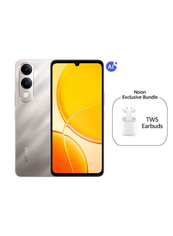 vivo Y19s 5G AI Dual SIM Titanium Gold 4GB RAM 128GB With Online Exclusive Bundle: TWS Earbuds And 24 Month Warranty - Middle East Version - Image 1
