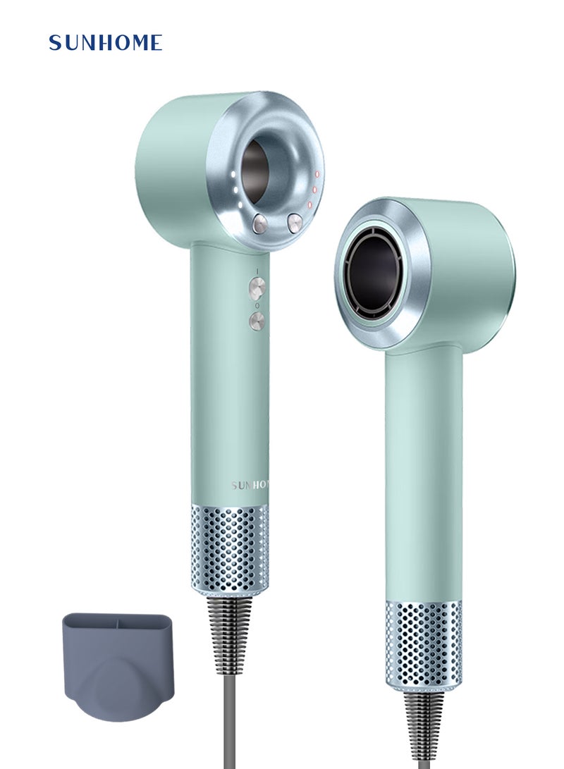 Sunhome Supersonic Hair Dryer Negative Ion Blow Dryer 110, 000 RPM Brushless Motor 3 Heat Settings, High-Speed Fast Drying Professional Hair Dryer green - Image 1