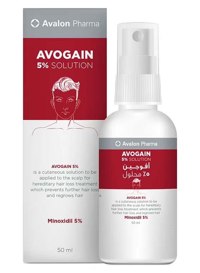 Avalon Pharma Avogain 5% Spray Solution 50 ml – Avalon Pharma Men’s Topical Hair Loss Treatment with Minoxidil for Alopecia & Hair-Regrowth 50ml - Image 1