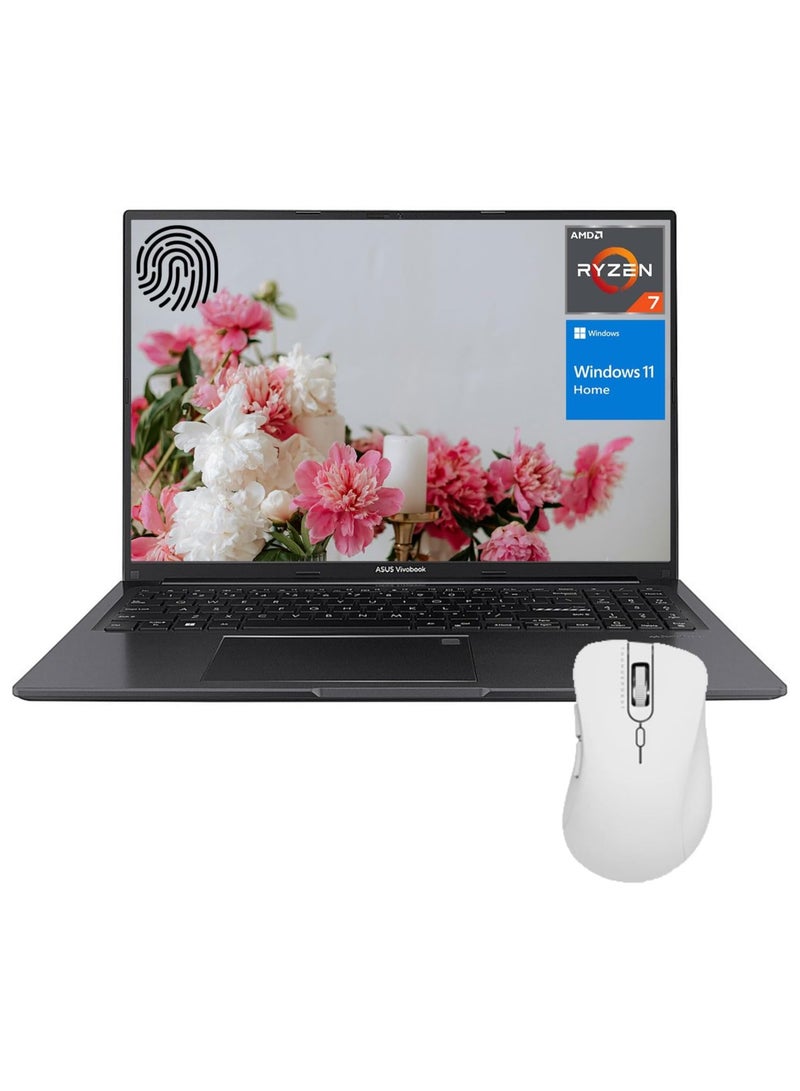 أسوس (Upgraded Version) Vivobook 16 FHD+ Ryzen 7 Laptop, 16" FHD+ (1920x1200), AMD Ryzen 7 7730U (Beats Intel i7-1255U), 16GB RAM, 1TB SSD, Backlit KB, Touchpad, Webcam, HDMI, Wi-Fi 6, Windows 11 Home  Indie English Indie Black - Image 1