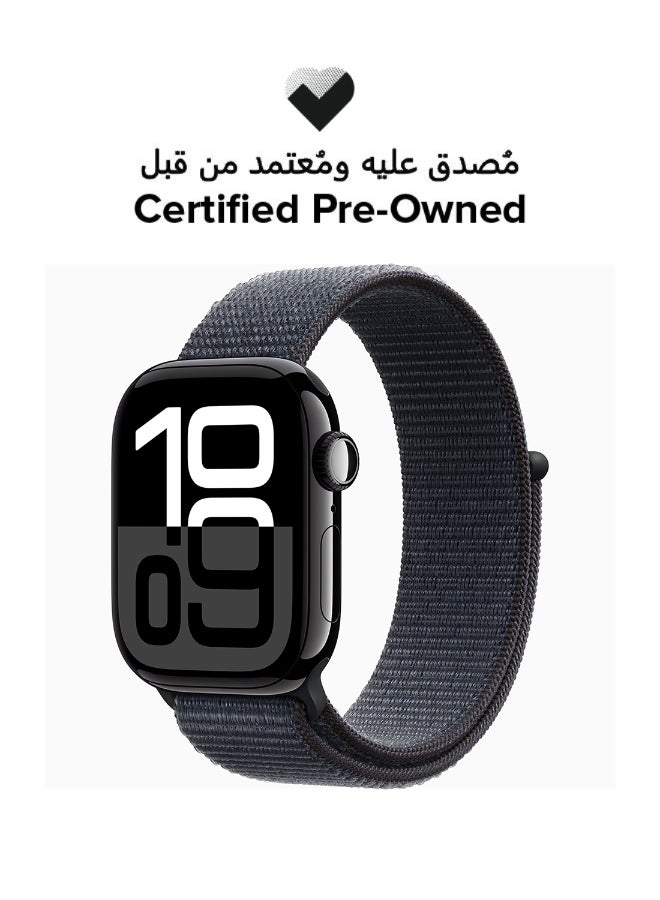 ابل  ساعة معتمدة مسبقًا - سلسلة 10 GPS + خلوية 46 مم هيكل ألمنيوم أسود Jet - Image 1