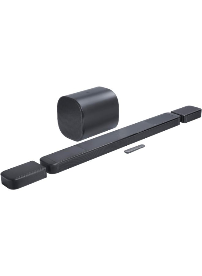 جي بي إل بار 1300MK2 نظام صوتي 11.1.4 قناة مع مكبرات صوت محيطية لاسلكية قابلة للفصل، دولبي أتموس® و DTS:X، 2470 واط أقصى طاقة، مضخم صوت مزدوج 8 بوصة، بلوتوث وواي فاي، HDMI eARC - Image 4