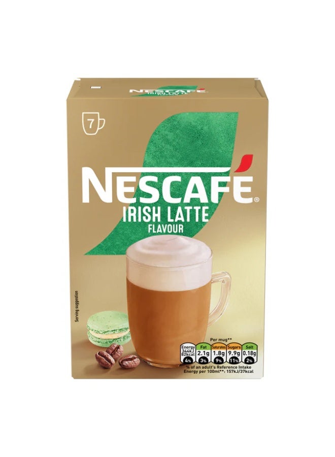 Nescafe Irish Latte Flavour Instant Coffee Sachet 138.6grams Pack of 7 - Image 1