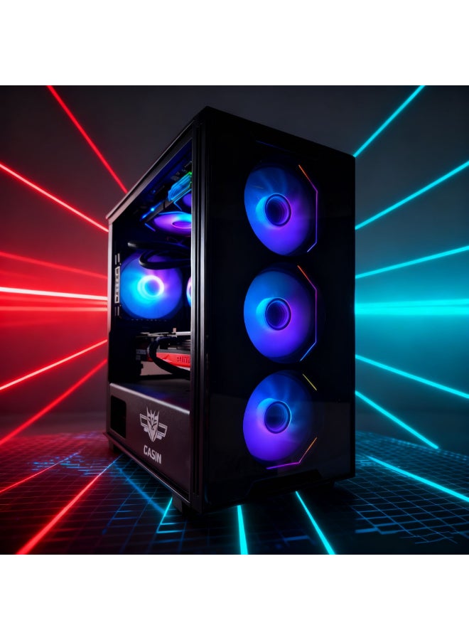 Gasin Gaming PC With Core i5-14400 Processor /8GB RAM DDR5/1TB SSD/Windows 11 Pro/8GB NVIDIA GeForce RTX 5060 Graphics/ Black - Image 4