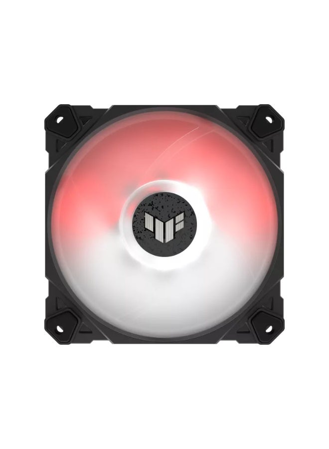 ASUS TUF Gaming TF120 ARGB 120mm Case Fan, 1900 RPM, 76 CFM, 29 dB, Fluid Dynamic Bearing, Aura Sync RGB Lighting, 250,000 hr Lifespan, 4-Pin PWM Control, Black (Single Pack) | 90DA0030-B09000 - Image 3