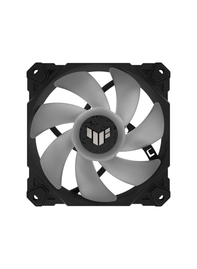 ASUS TUF Gaming TF120 ARGB 120mm Case Fan, 1900 RPM, 76 CFM, 29 dB, Fluid Dynamic Bearing, Aura Sync RGB Lighting, 250,000 hr Lifespan, 4-Pin PWM Control, Black (Single Pack) | 90DA0030-B09000 - Image 5