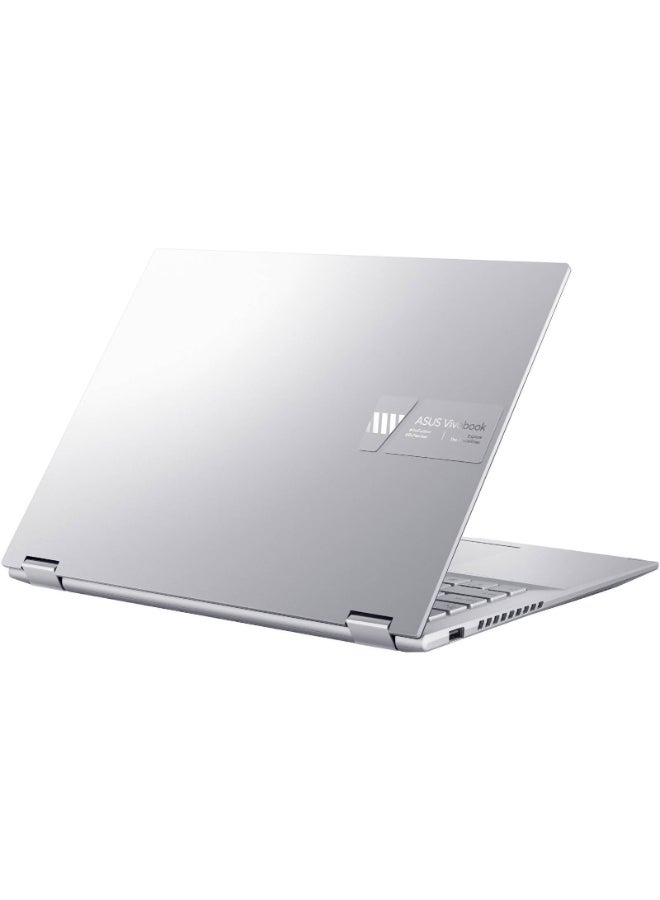 أسوس Vivobook S14 Flip 2-in-1 Laptop With 14-Inch WUXGA Display, Core i5-13420H Processor/16GB RAM/512GB SSD/Intel Iris Xe Graphics/Windows 11 Home English/Arabic TRANSPARENT SILVER - Image 3
