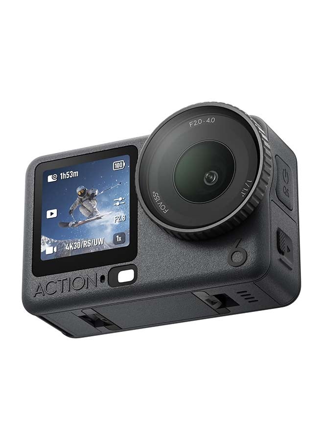دي جي آي مجموعة أوسمو أكشن 6 للمغامرات، كاميرا أكشن مع مستشعر مربع 1/1.1 بوصة، فتحة متغيرة من f/2.0 إلى f/4.0، عمر بطارية ممتد مع 3 بطاريات، كاميرا أكشن 4K لتصوير طويل في الهواء الطلق - Image 1